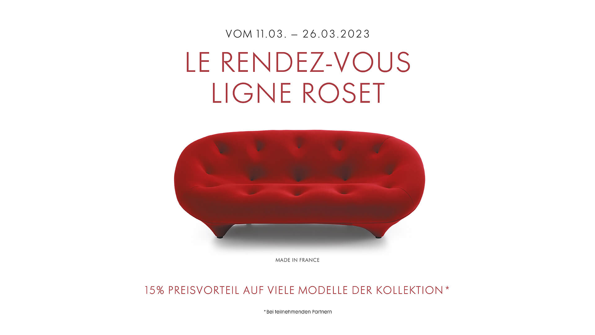 Preisnachlass beim Sofa PLOUM von Ligne Roset